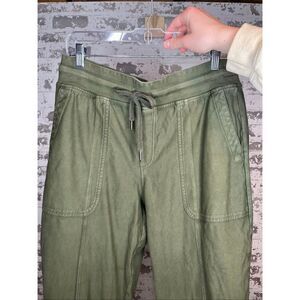 Athleta | women olive green joggers cotton blend